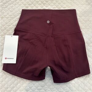 NWT lululemon Align™ High-Rise Short 4" MAROON SIZE 6